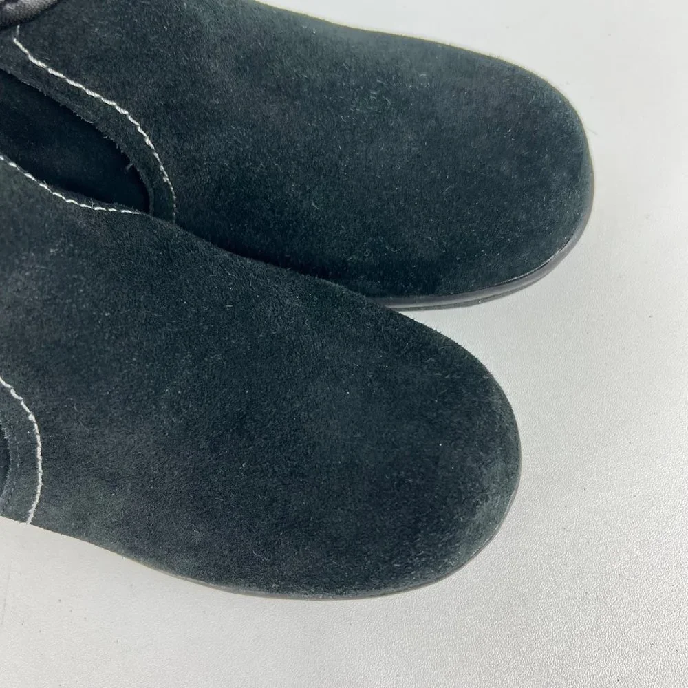 Khombu Womens Black Waterproof Shearling Lined Zip Winter Ankle Boots size 8